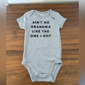 Okie Dokie Light Gray Baby Bodysuit Size 6 Month
